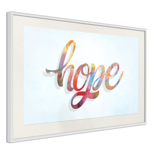 Poster - Colourful Hope  - wit passepartout