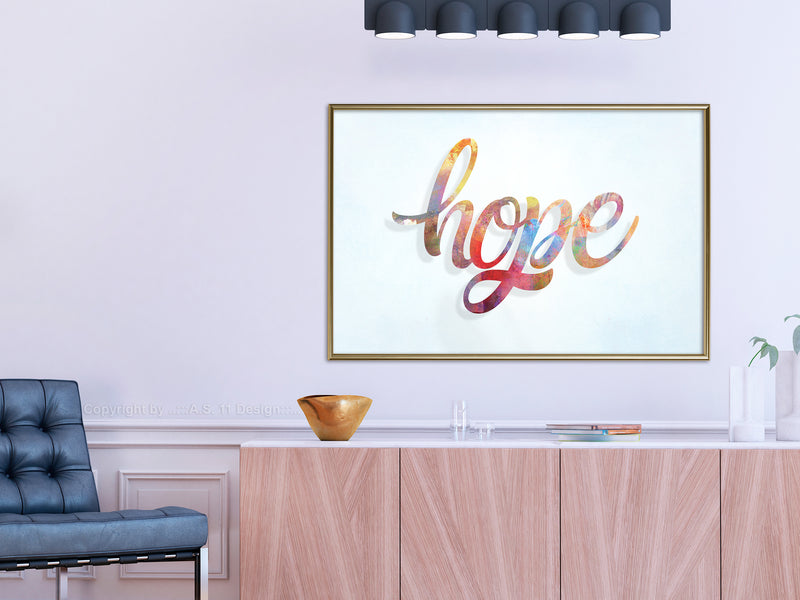 Poster - Colourful Hope  - goud