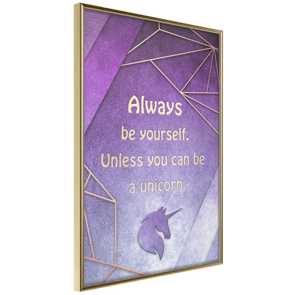 Poster - Always Be Yourself  - goud