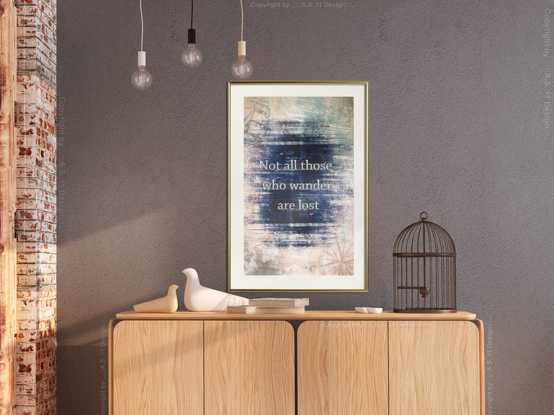 Poster - Lost I  - goud passepartout