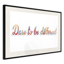 Poster - Dare to Be Yourself  - zwart passepartout