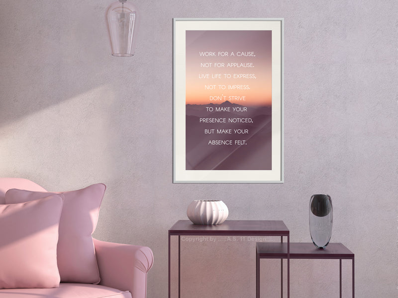 Poster - Good Advice  - wit passepartout