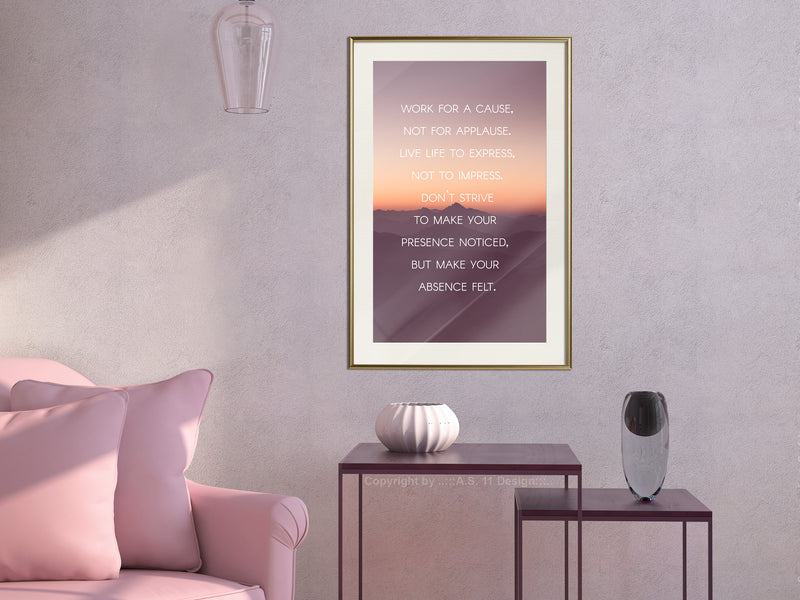 Poster - Good Advice  - goud passepartout