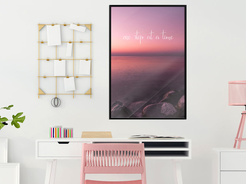 Poster - Step by Step  - zwart