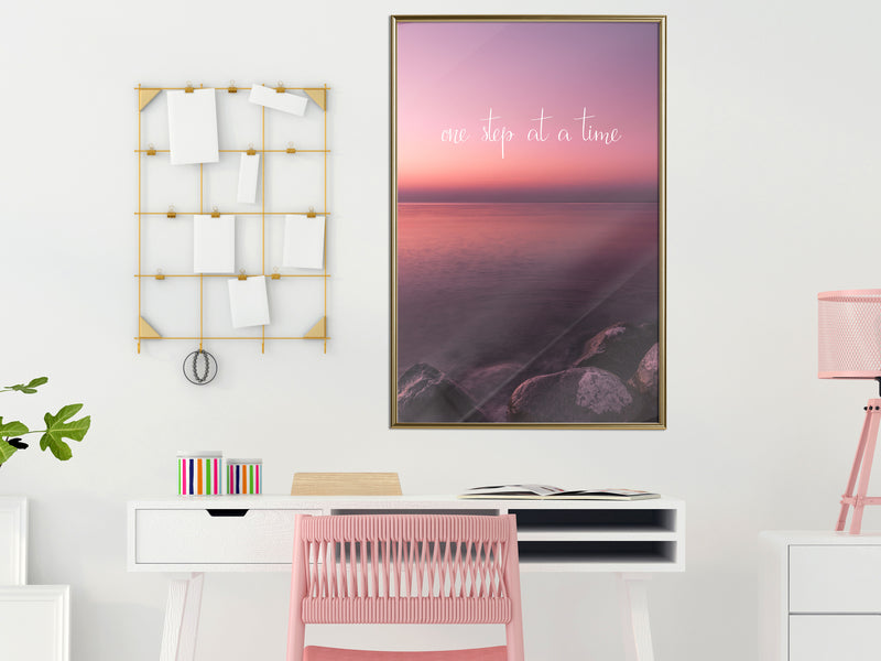 Poster - Step by Step  - goud