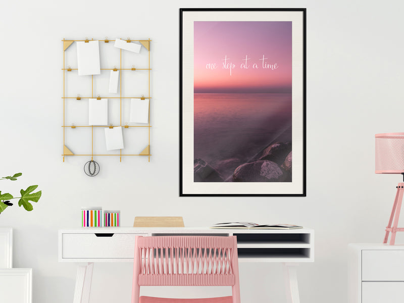 Poster - Step by Step  - zwart passepartout
