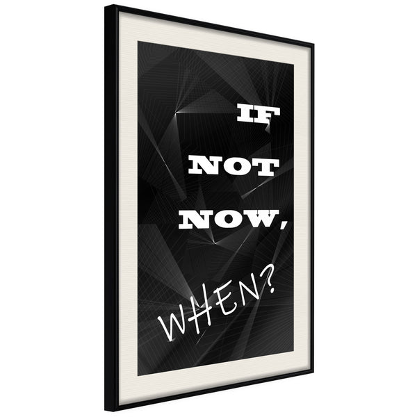 Poster - When?  - zwart passepartout