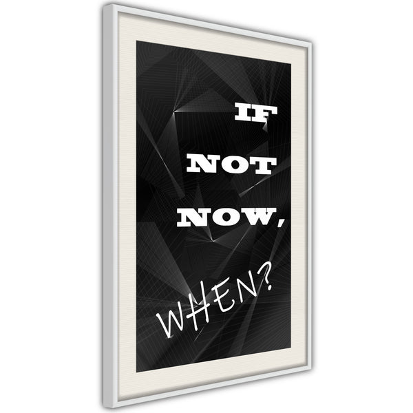 Poster - When?  - wit passepartout