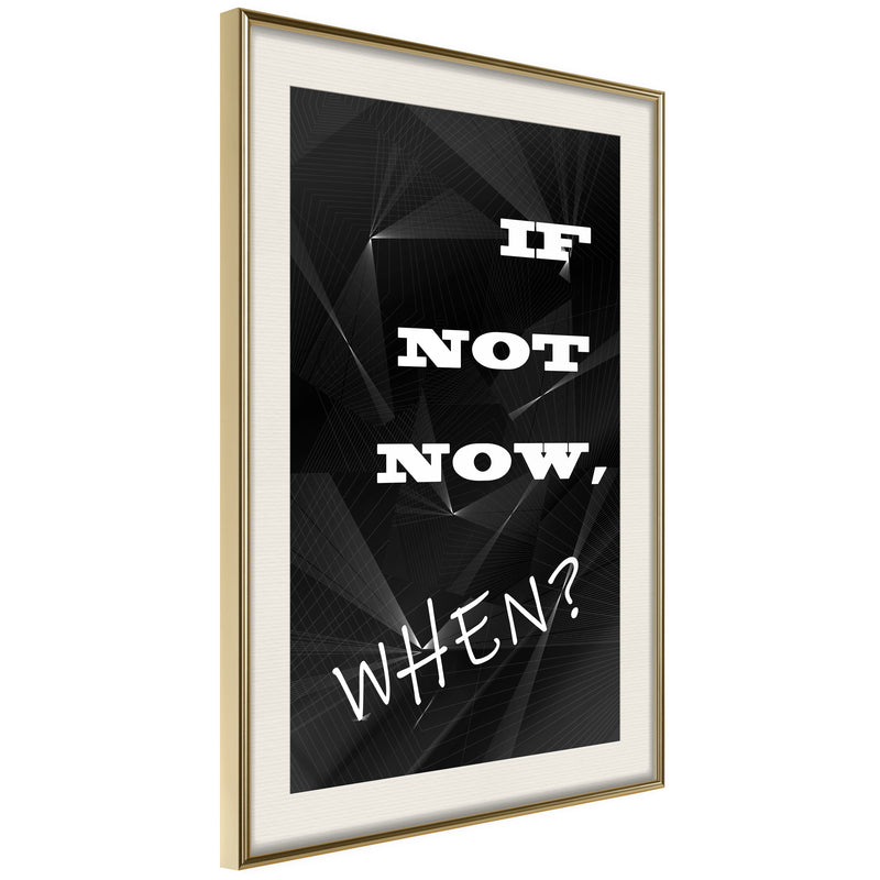 Poster - When?  - goud passepartout