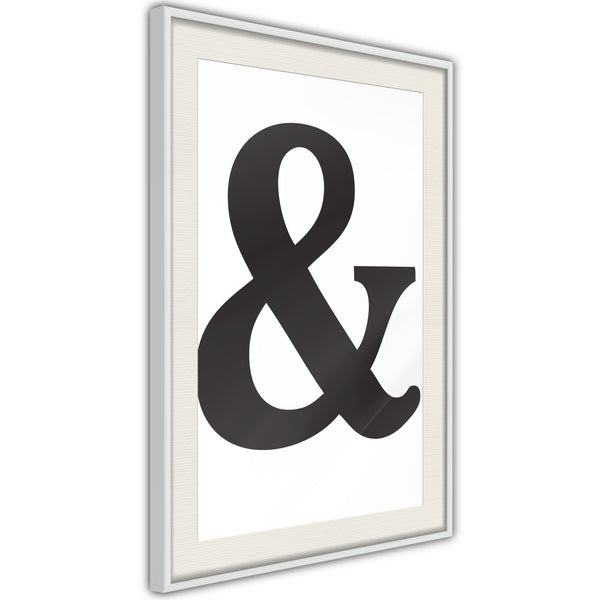 Poster - Ampersand (Black)  - wit passepartout