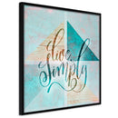 Poster - Choose Simplicity (Square)  - zwart