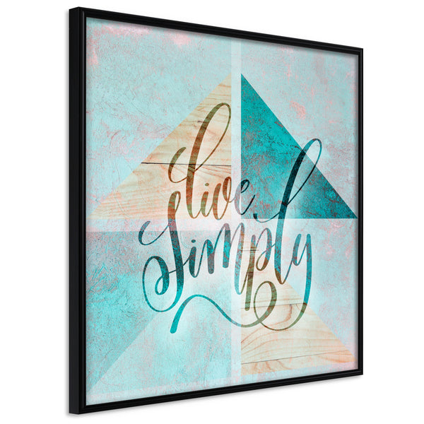 Poster - Choose Simplicity (Square)  - zwart