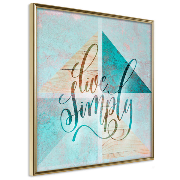 Poster - Choose Simplicity (Square)  - goud