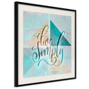 Poster - Choose Simplicity (Square)  - zwart passepartout