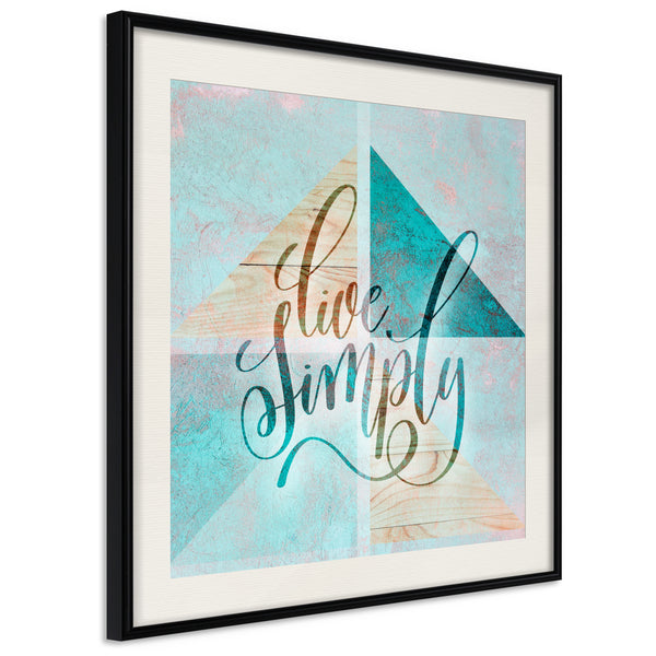 Poster - Choose Simplicity (Square)  - zwart passepartout