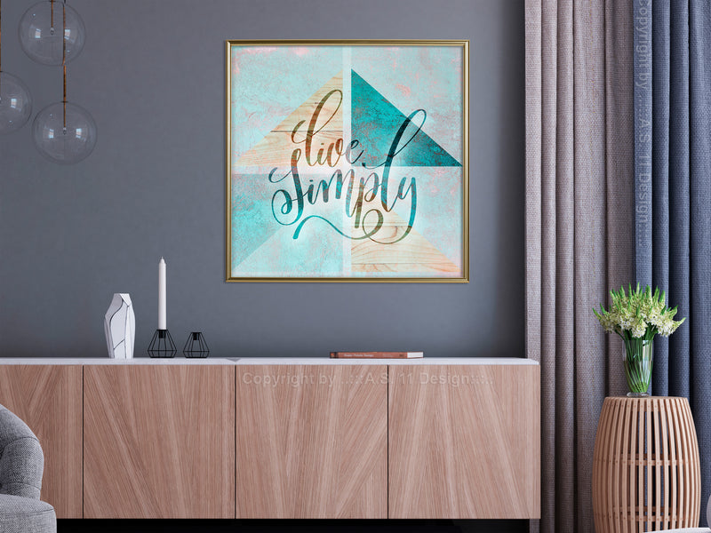 Poster - Choose Simplicity (Square)  - goud