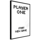 Poster - Player One  - zwart