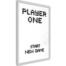 Poster - Player One  - wit