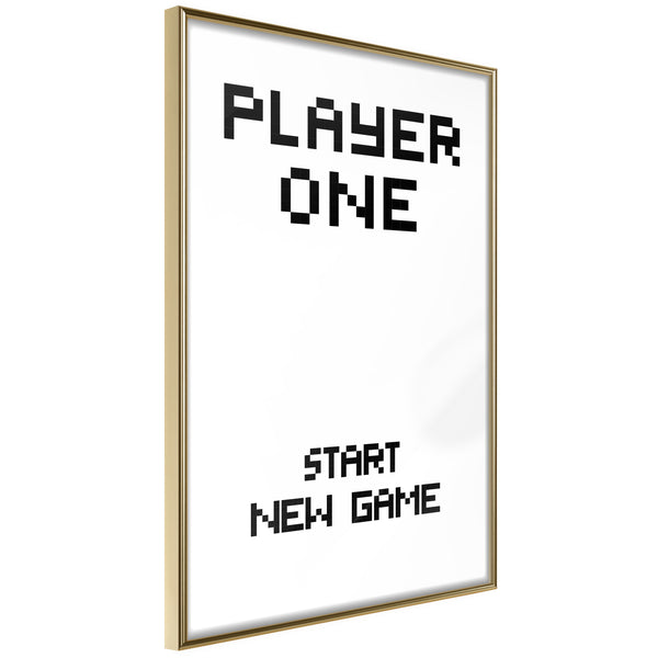 Poster - Player One  - goud
