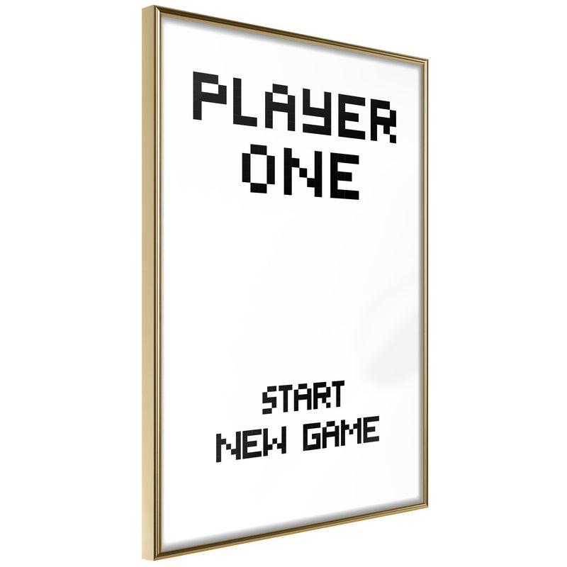 Poster - Player One  - goud