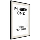 Poster - Player One  - zwart passepartout