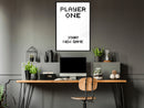 Poster - Player One  - zwart