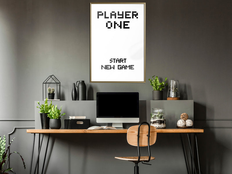Poster - Player One  - goud