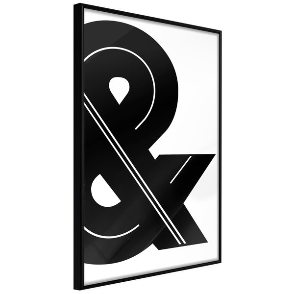 Poster - Ampersand (Black and White)  - zwart