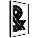 Poster - Ampersand (Black and White)  - zwart passepartout