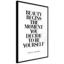 Poster - Beginning of the Beauty  - zwart