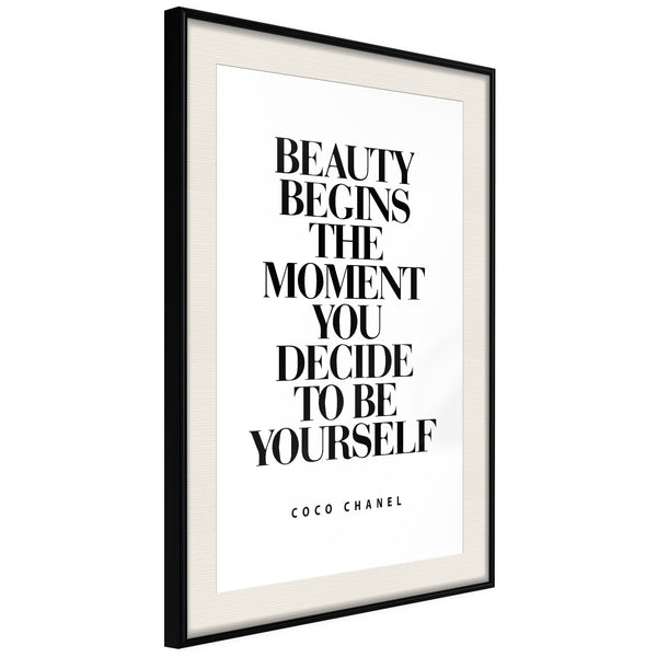 Poster - Beginning of the Beauty  - zwart passepartout