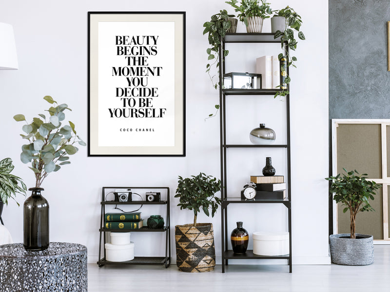 Poster - Beginning of the Beauty  - zwart passepartout
