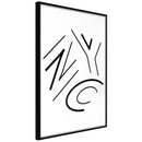 Poster - Three Letters  - zwart