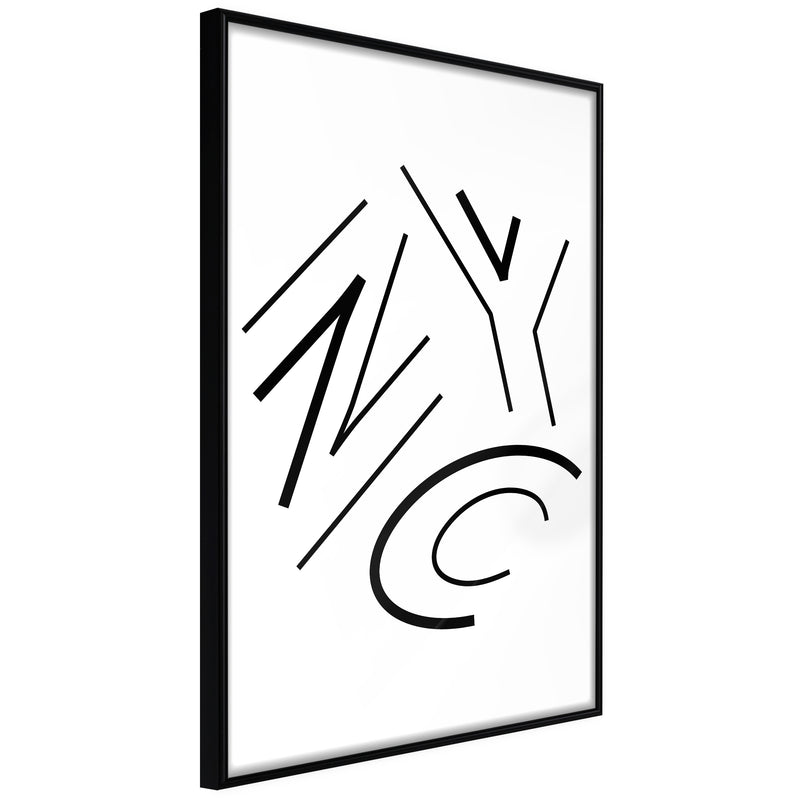 Poster - Three Letters  - zwart