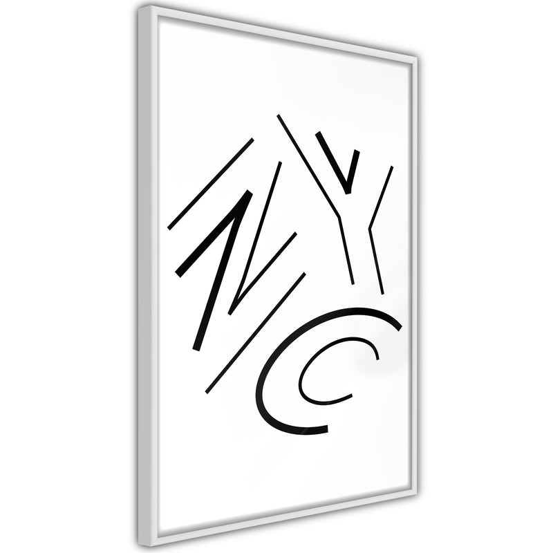 Poster - Three Letters  - wit
