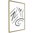 Poster - Three Letters  - goud