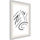 Poster - Three Letters  - wit passepartout