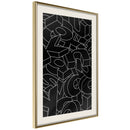Poster - Scattered Letters  - goud passepartout