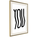Poster - Only You  - goud passepartout