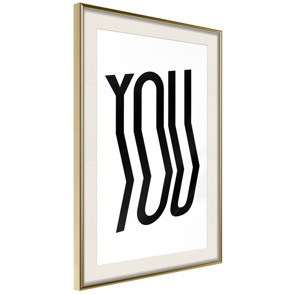 Poster - Only You  - goud passepartout