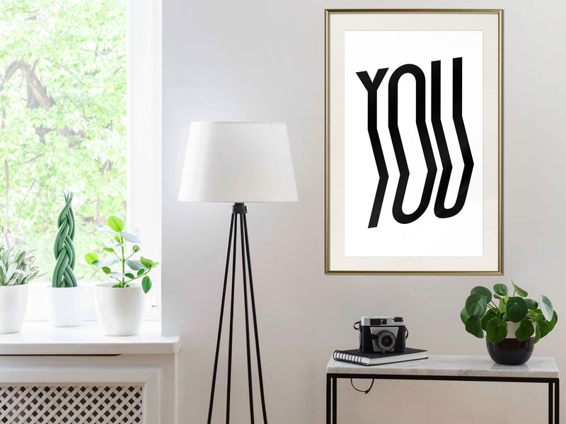 Poster - Only You  - goud passepartout