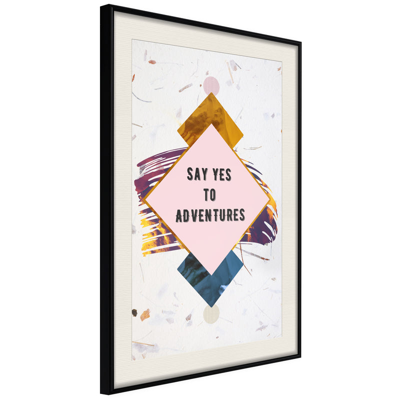 Poster - Time for Adventure!  - zwart passepartout