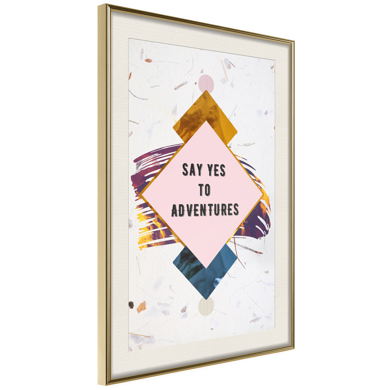 Poster - Time for Adventure!  - goud passepartout