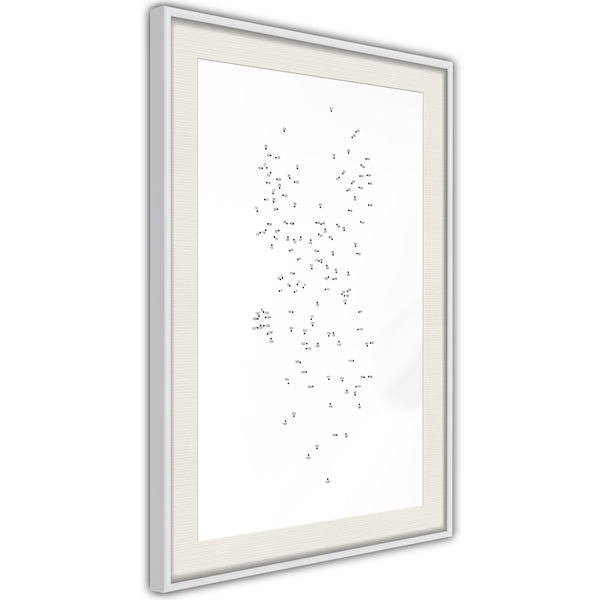 Poster - Connect the Dots  - wit passepartout