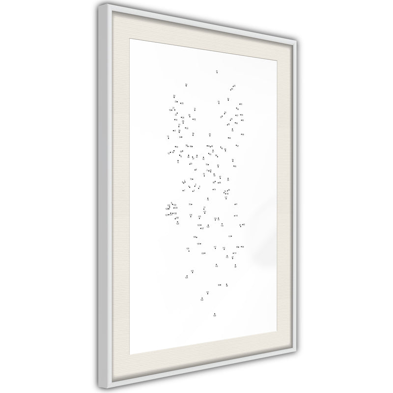 Poster - Connect the Dots  - wit passepartout