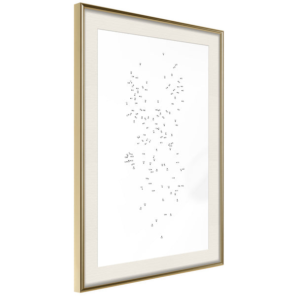 Poster - Connect the Dots  - goud passepartout