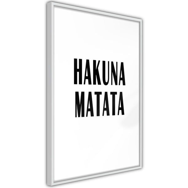Poster - Hakuna Matata  - wit