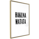 Poster - Hakuna Matata  - goud