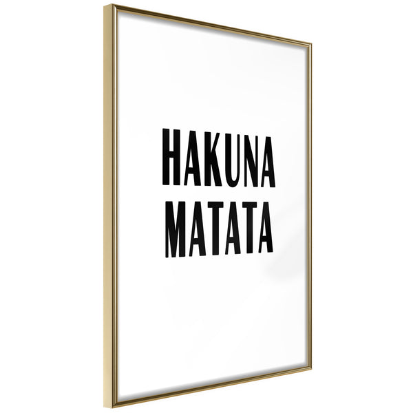 Poster - Hakuna Matata  - goud