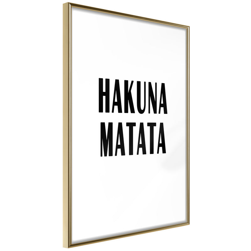 Poster - Hakuna Matata  - goud
